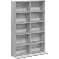 vidaXL CD Kast Grijs Sonoma 65 x 23,5 x 97,5 cm Bewerkt hout