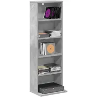 vidaXL CD Kast Betongrijs 33 x 23,5 x 97,5 cm Bewerkt hout