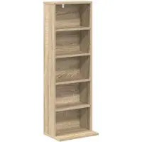 vidaXL CD Kast Sonoma Eiken 33 x 23,5 x 97,5 cm Bewerkt hout
