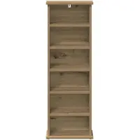 vidaXL CD Kast Artisanaal eiken 60 x 17 x 92 cm Bewerkt hout