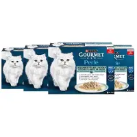 Gourmet 4x Kattenvoer Nat Perle Ocean Flakes in Saus 12x85 gr