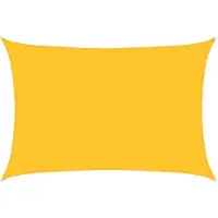 vidaXL Zonnezeil 160 g/m² rechthoekig 3,5x4,5 m HDPE geel