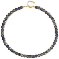 Cavill - Zilveren Halsketting - 925 Sterling Zilver - Maanlichtkwarts Braziliaanse Kralen 177,5 ct - Verstelbaar 45-50 cm - Elegante Paarse Tinten