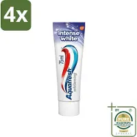 Aquafresh Tandpasta Intense White 75 ml - Voordeelverpakking - 4 stuks - Tanden reinigen - Vlekken verwijderen