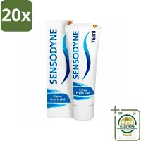 Sensodyne 20 x - Tandpasta - Extra Fresh Gel - Voor Gevoelige Tanden - 75 ml - Grootverpakking - Gevoelige Tanden - Tandpasta - Gevoeligheid - Tandpasta Voor Gevoelige Tanden - Frisse Mond