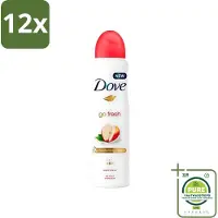 Dove - Deodorant - Go Fresh Apple & White Tea - Verfrissend en fruitig - 250 ml - Voordeelverpakking - 12 stuks - Go Fresh Apple & White Tea - Deodorant spray