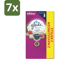 Glade 7 x – Touch & Fresh Navulling – Relaxing Zen – 10 ml - Luchtverfrisser - Ontspannende Geur - Frisse Geur - Sandelhout - Appel