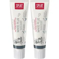 Splat White Plus - Tandpasta voor gevoelige tanden - Witterend, zonder SLES, 2-pack