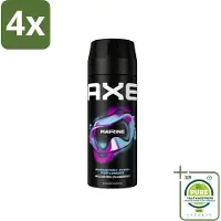 Axe - Deodorant Bodyspray - 100% Fresh Fragrance - Marine - Sea Breeze & Sage - 150 ml - Voordeelverpakking - 4 stuks - marine deodorant - Zeebries geur