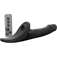 Strap-On-Me - Multi Orgasm Realistische Dildo - Strapless Strap-on met Flapper Technologie - Zwart
