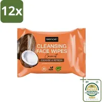 Sence - Coconut - Gezichtsreinigingsdoekjes - Verzorgend - 20 Doekjes - Voordeelverpakking - 12 stuks - Huidverzorging - Make-up verwijderen