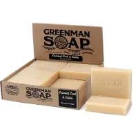 Greenman Handzeep - Kokos & Limoen - 100g - Pure Oliën & Kruiden - Zeep Blok
