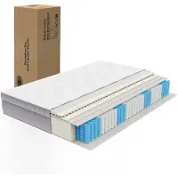 Merax Pocketveringmatras 180x200 cm - H3 Stevig Matras Met 7 Zones - Comfortschuim - Randondersteuning - OEKO-TEX - 25 cm Hoog