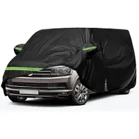 Famanu – Waterdichte autohoes, geschikt voor VW T5 en T6, zwart, volledige garage met ritssluiting voor bescherming tegen sneeuw en regen