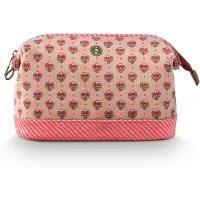 Pip studio Toilettas Cooper Cosmetic Purse Large Jaipur Flower Sand-Pink
