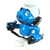 Schleich Journalist smurf - speelfiguurtje - de smurfen - 6 cm
