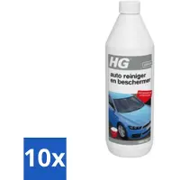 Hg 10 x - Autoreiniger & Beschermer - Houdt Langer Schoon - 50 tot 60 Wasbeurten - 1L - Voordeelverpakking - 10 stuks
