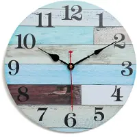 Unyqoos Stijlvolle en Geruisloze Wandklok van Hout voor Elke Kamer, meerdere, 32,5 cm