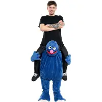 Maskworld Sesamstraat – Grover Carry Me kostuum - Carnavalskostuum