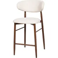 Giga Meubel Barkruk Alexia Beige/Walnoot