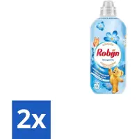 Robijn 2 x – Wasverzachter – Morgenfris – 1,1 L - Wasverzachter - Wasverzachter Morgenfris - Wasverzachter Voor Kleding - Wasverzachter Fris - Wasverzachter Voor Textiel