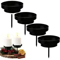 Unyqoos Set van vier metalen kandelaars voor sfeervolle adventsdecoratie