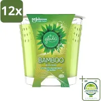 Glade - Geurkaars - Bamboo Bliss Song - Frisse Geur & Relaxatie - 129 g - Voordeelverpakking - 12 stuks - Bamboo geur - Rustgevende geur