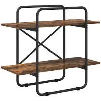 vidaXL Boekenplank 2-laags 80 x 35 x 70 cm PB Gerookt eiken