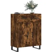 vidaXL Dressoir 69,5x34x90 cm bewerkt hout gerookt eikenkleurig