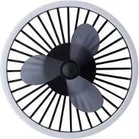 Brilliant Draadlamp plafondventilator Capo zwart