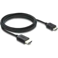 DeLOCK Coaxial High Speed HDMI cable HDMI male to Mini HDMI male 8K 60 Hz with braided coating 2 m