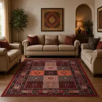 Muratap Artline sultan oosters vloerkleed vintage handgeknoopte wol look- 80x150 cm