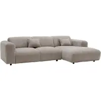 Giga Meubel Chaise Longue Bank Dijon 3-zits Rechts Beige