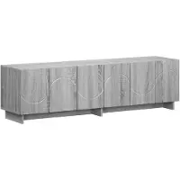 vidaXL TV-meubel 140 x 34,5 x 40 cm Grijs Sonoma Bewerkt hout