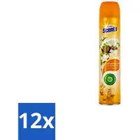 At Home 12 x – Luchtverfrisser Spray – Sandalwood – Warm & Houtachtig - 400 ml - Luchtverfrisser - Geur - Sandelhout - Jasmijn - Geurneutralisatie