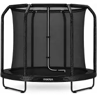 Mooiys Kinder Trampoline 305cm - Met Veiligheidsnet en Ladder - Zwart