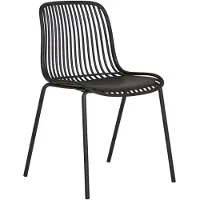 House Nordic Tuinstoel Branson - Zwart - Zithoogte 46,5cm - Set van 4