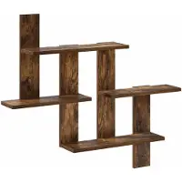 vidaXL Wandplank Gerookt eiken 85 x 13,5 x 73,5 cm Bewerkt hout