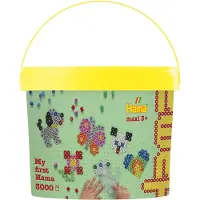 HAMA Beads Hama - Maxi beads - 3000pcs + 4 plates in bucket (388806)