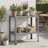 vidaXL Planttafel 80 x 50 x 80 cm Gepoedercoat staal Antraciet
