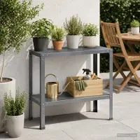 vidaXL Planttafel 100 x 40 x 80 cm Gepoedercoat staal Antraciet