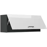 Vicco Hangkast R-Line, Wit Hoogglans/Antraciet, 100 cm Plat