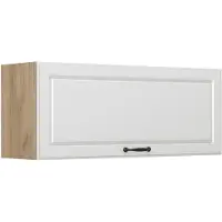 Vicco Hangkast R-Line, Wit landelijk/Goudkleurig Eiken, 100 cm Plat