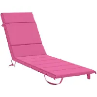 vidaXL Ligstoel Kussen GEMERT 100% Polyester Roze 200 x 50 x 3 cm