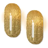 Unyqoos Elegante gouden wandkandelaar set van 2 voor sfeervolle decoratie