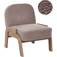Beliani ORTEN - Fauteuil - Taupe - Bouclé