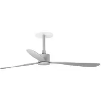 Faro LED plafondventilator Amelia Ball L, grijs, DC, stil, 132 cm Ball, dimbaar, alu / grijs / zink, Woon-/ Eetkamer, Kunststof, Modern