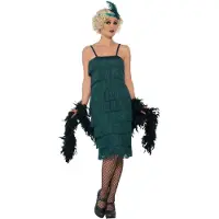 Smiffys - Flapper Kostuum - L - Groen