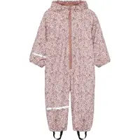 CeLaVi Regenpak m. Fleece - PU - Shadow Grijs m. Bloemen - - 100 - Regenpakken