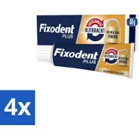 Fixodent 4 x Kleefpasta Plus Dual Power 40 gr - Kleefpasta Kunstgebit - Onverslaanbare Bijtkracht - Kunstgebit Fixatie - Bijtkracht Kunstgebit - Kunstgebit Comfort